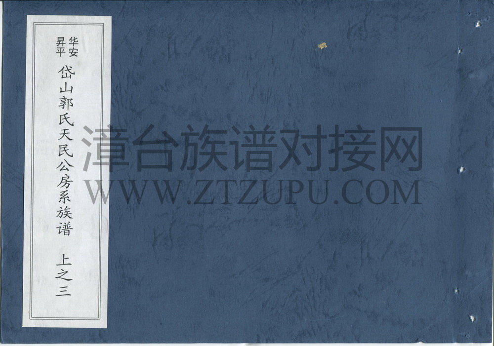 《华安昇平岱山郭氏天民公房系族谱（上）之三》