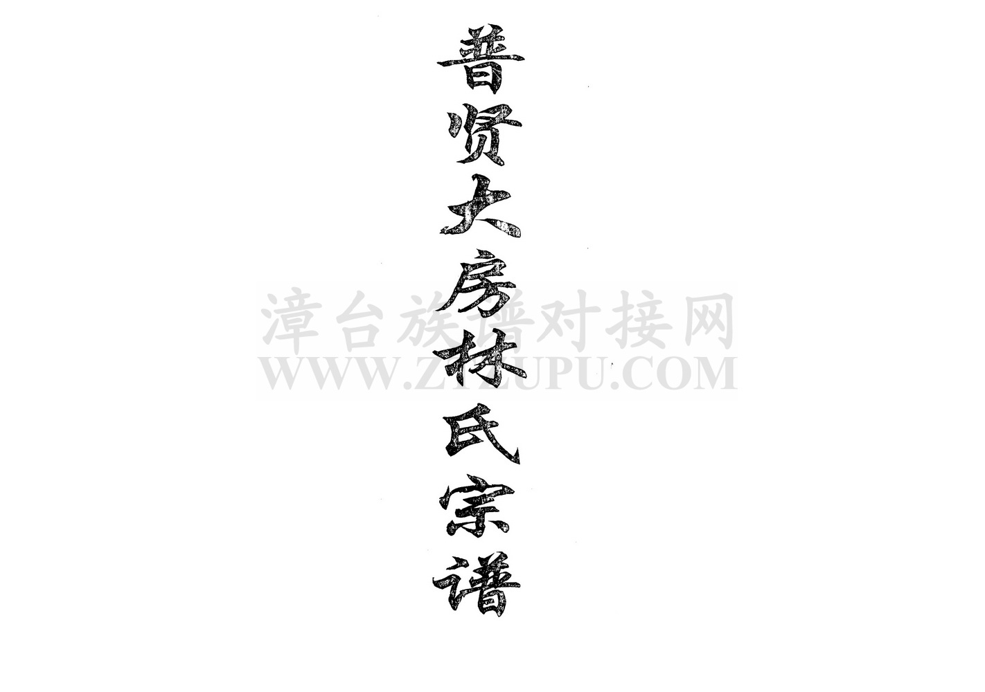 《普贤大房林氏宗谱》