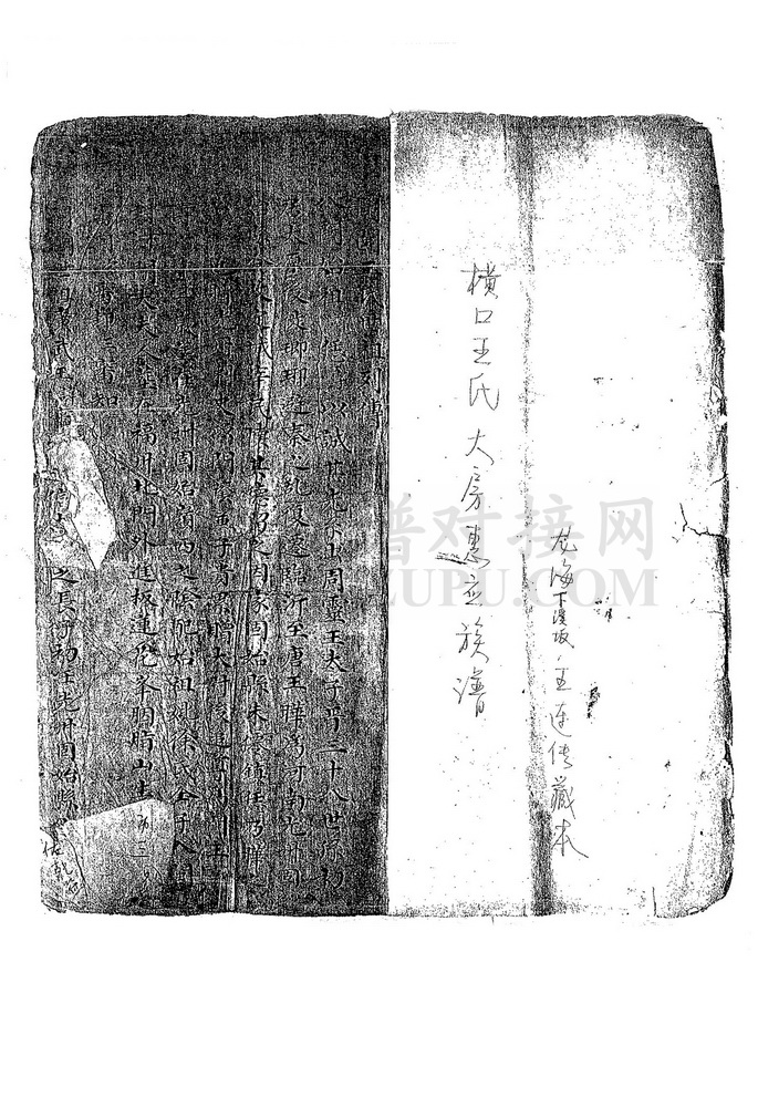 《横口王氏大房惠应族谱》
