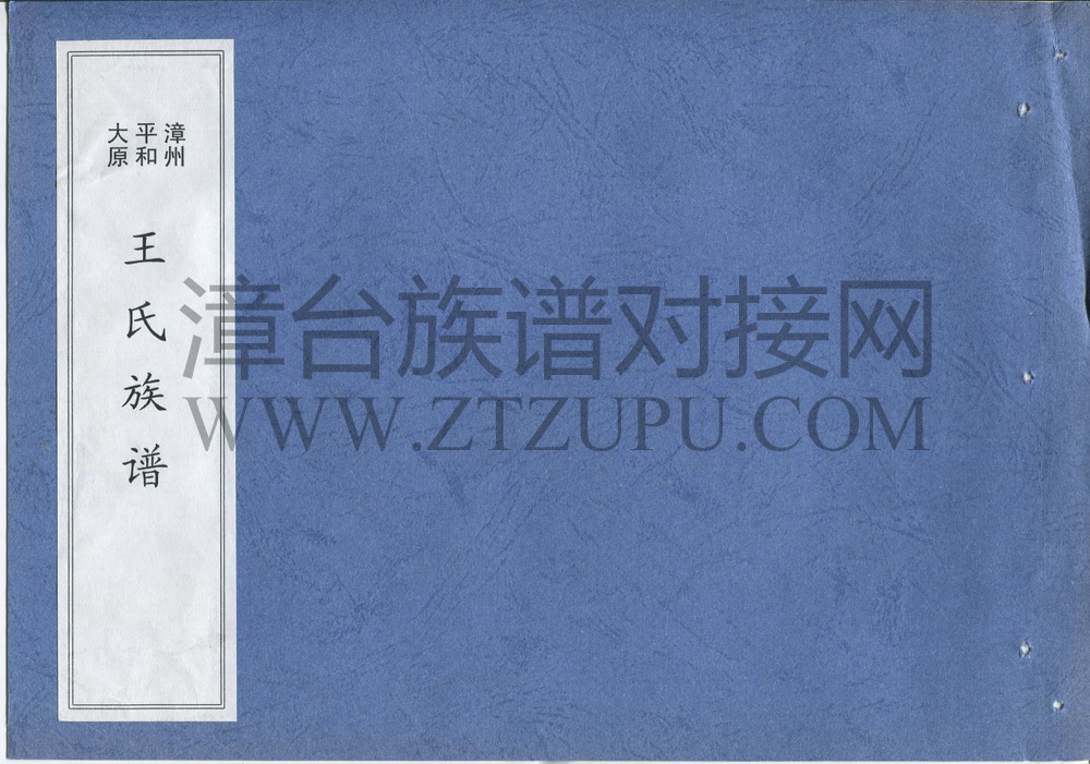 《漳州平和大原王氏族谱》