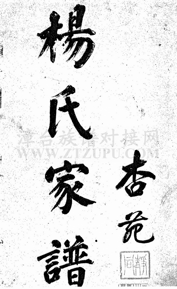 《杏苑杨氏家谱》