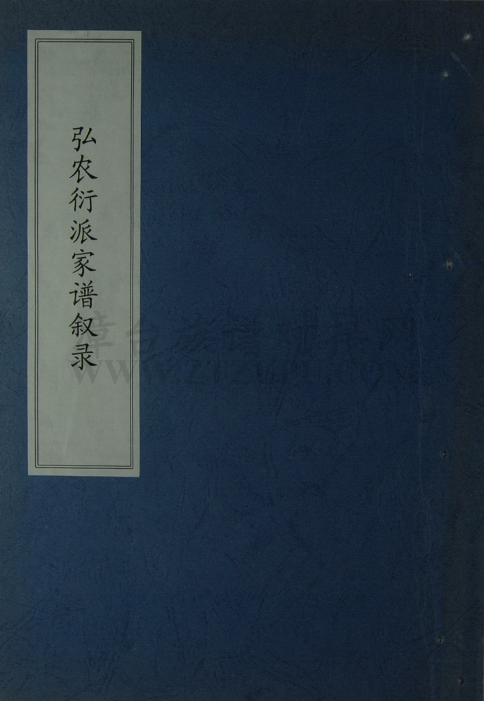 《弘农衍派家谱叙录》