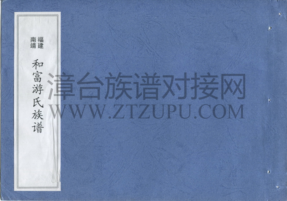 《福建南靖和富游氏族谱》