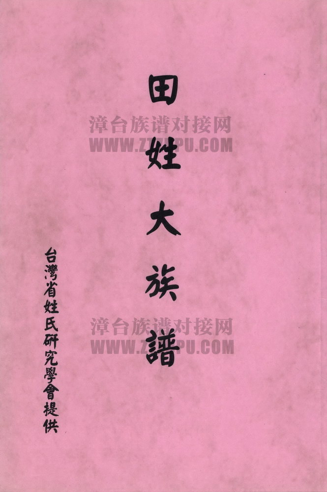 《田姓大族谱》