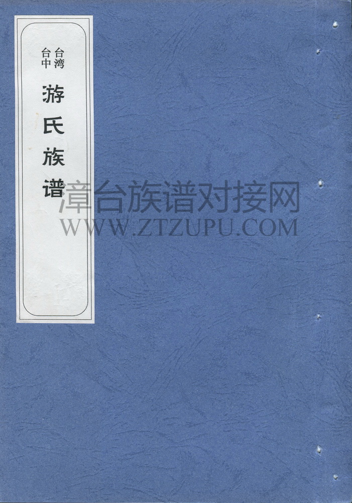 《台湾台中游氏族谱》